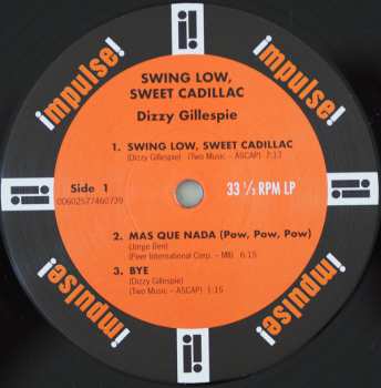 LP Dizzy Gillespie: Swing Low, Sweet Cadillac