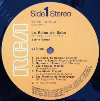 LP Sylvie Vartan: La Reine De Saba
