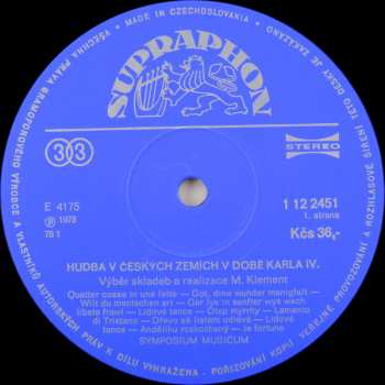 2LP Prague Madrigal Singers: Hudba V Českých Zemích V Době Karla IV. (2xLP + BOOKLET)