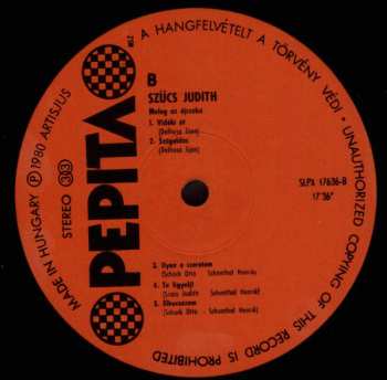 LP Judit Szűcs: Meleg Az Éjszaka