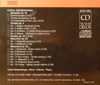 CD Karol Szymanowski: Masques / Etudes / Mazurkas