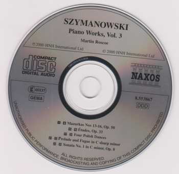 CD Karol Szymanowski: Piano Works Vol. 3 (Mazurkas, Nos 13-16, Op. 50 / Sonata No. 1 In C Minor, Op. 8)