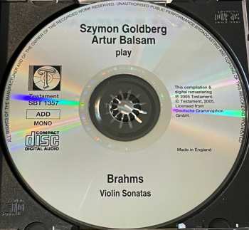 CD Johannes Brahms: Violin Sonatas