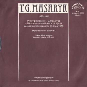 SP Tomáš Garrigue Masaryk: 1850~1990