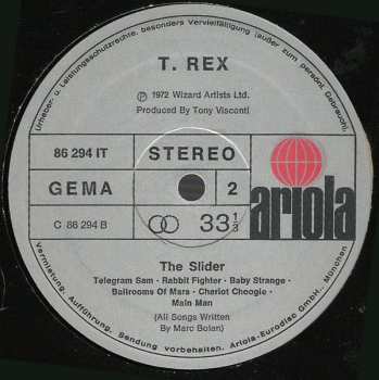 LP T. Rex: The Slider