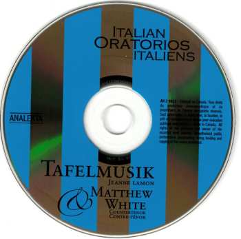 2CD Tafelmusik Baroque Orchestra: Italian Oratorios Italiens