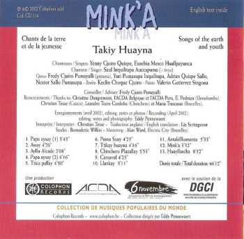 CD Takiy Huayna: Mink'a (Chants De La Terre Et De La Jeunesse)