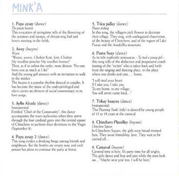 CD Takiy Huayna: Mink'a (Chants De La Terre Et De La Jeunesse)