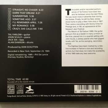 CD Tal Farlow: The Return Of Tal Farlow / 1969