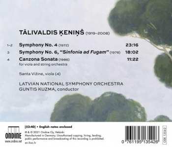 CD Latvian National Symphony Orchestra: Symphonies Nos. 4 & 6 • Canzona Sonata