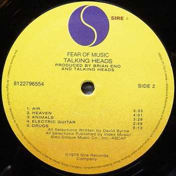 LP Talking Heads: Fear Of Music