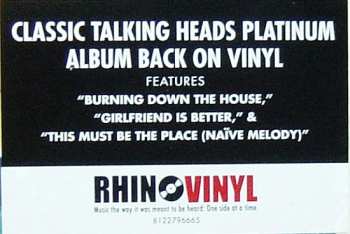 LP Talking Heads: Speaking In Tongues
