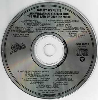 CD Tammy Wynette: Anniversary: Twenty Years Of Hits