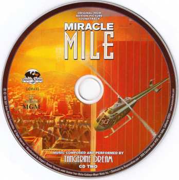 2CD Tangerine Dream: Miracle Mile (Original MGM Motion Picture Soundtrack) LTD