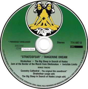 CD Tangerine Dream: Stratosfear