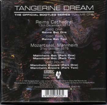 4CD/Doos Tangerine Dream: The Official Bootleg Series Volume One