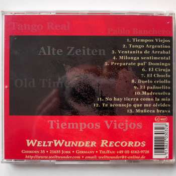 CD Tango Real Quartett: Tiempos Viejos