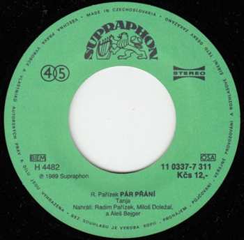 SP Tanja: Nad Hlavou Létá Rokenrol / Pár Přání