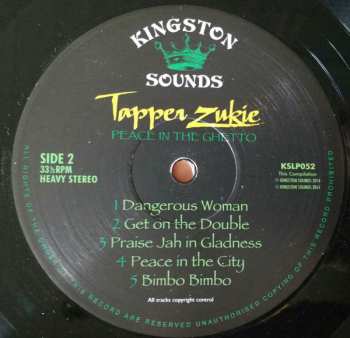 LP Tapper Zukie: Peace In The Ghetto