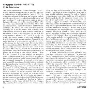 CD Giuseppe Tartini: Violin Concertos