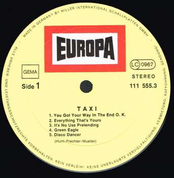 LP Taxi: Taxi (+ PLAKÁT)
