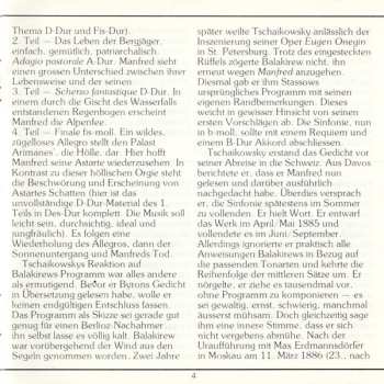 CD Pyotr Ilyich Tchaikovsky: Manfred Symphony