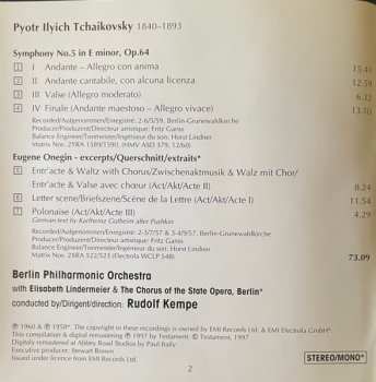 CD Pyotr Ilyich Tchaikovsky: Symphony No. 5, Excerpts From 'Eugene Onegin'