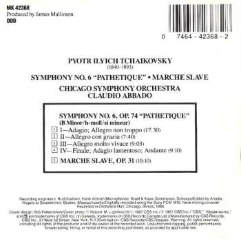 CD Pyotr Ilyich Tchaikovsky: Symphony No. 6 "Pathetique" / Marche Slave
