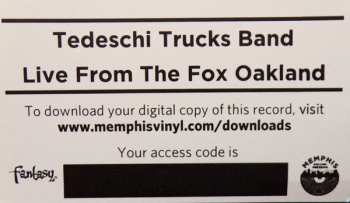 3LP Tedeschi Trucks Band: Live From The Fox Oakland