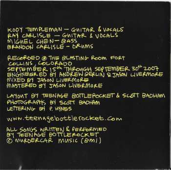 CD Teenage Bottlerocket: Warning Device