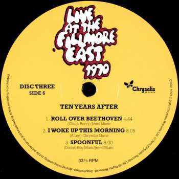 3LP Ten Years After: Live At The Fillmore East 