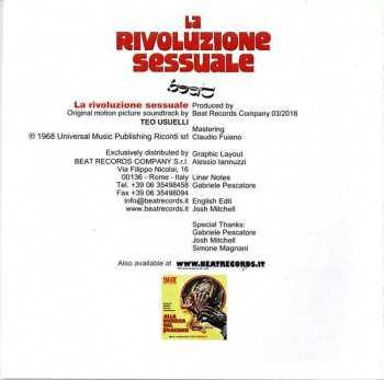 CD Teo Usuelli: La Rivoluzione Sessuale (Original Motion Picture Soundtrack)