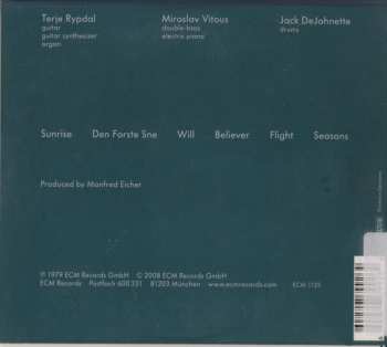 CD Jack DeJohnette: Terje Rypdal / Miroslav Vitous / Jack DeJohnette