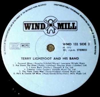 LP Terry Lightfoot And His Band: Personal Appearance