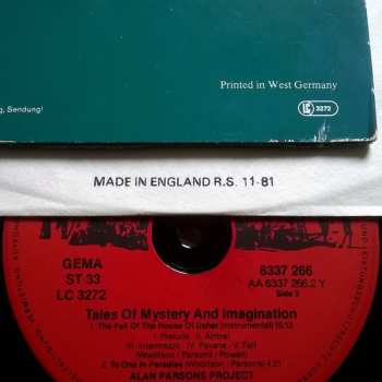 LP The Alan Parsons Project: Tales Of Mystery And Imagination