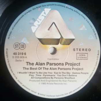 LP The Alan Parsons Project: The Best Of The Alan Parsons Project