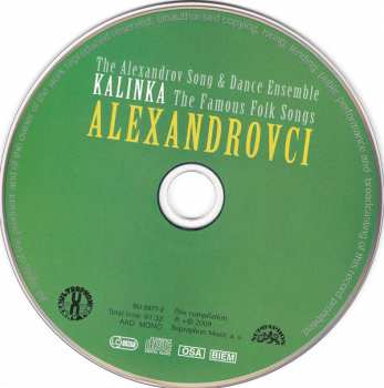 CD The Alexandrov Red Army Ensemble: The Alexandrov Song And Dance Ensemle Kalinka The Famous Folk Songs