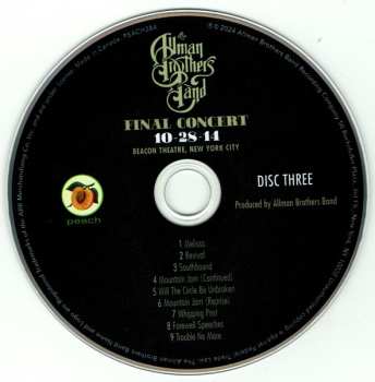 3CD The Allman Brothers Band: Final Concert 10-28-14 (Beacon Theatre, New York City)