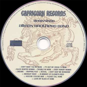 CD The Allman Brothers Band: Beginnings