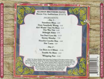 2CD The Allman Brothers Band: Macon City Auditorium Macon, GA 2/11/72