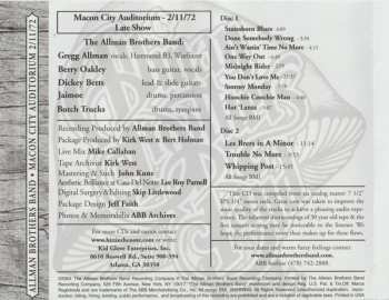 2CD The Allman Brothers Band: Macon City Auditorium Macon, GA 2/11/72