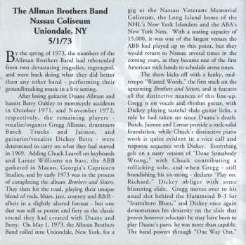 2CD The Allman Brothers Band: Nassau Coliseum Uniondale, NY 5/1/73