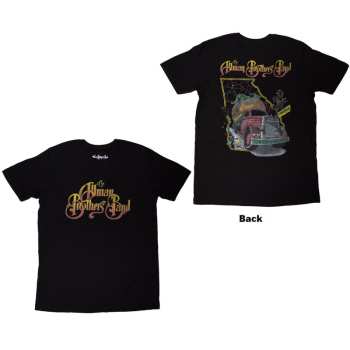 Merch The Allman Brothers Band: The Allman Brothers Band Unisex T-shirt: Road Goes On (black) (back Print) (small) S