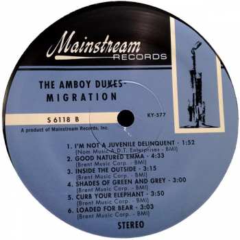 LP The Amboy Dukes: Migration