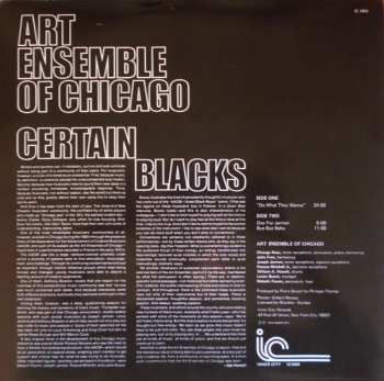 LP The Art Ensemble Of Chicago: Certain Blacks