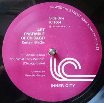 LP The Art Ensemble Of Chicago: Certain Blacks