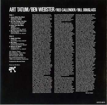 CD The Art Tatum - Ben Webster Quartet: The Tatum Group Masterpieces