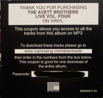 2LP/DVD The Avett Brothers: Live Vol. Four