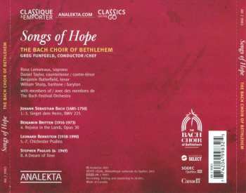 CD The Bach Choir Of Bethlehem: Songs Of Hope