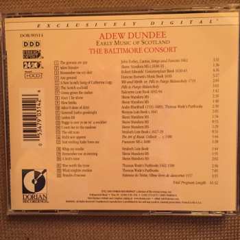 CD The Baltimore Consort: Adew Dundee - Early Music Of Scotland
